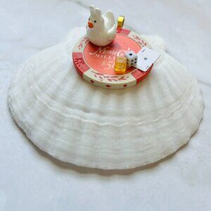 Bunny Poker Chip Pendant - Lucky Animal Charm Necklace - Miniature Collector